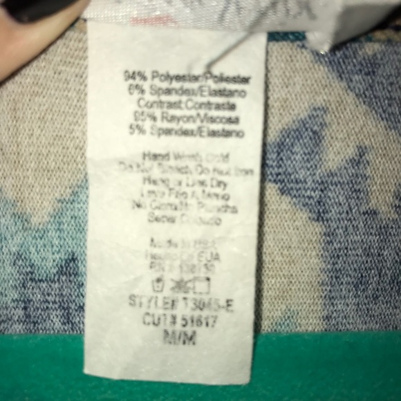 ZigZag Stripe Boutique Size Medium Tunic Teal Oversized Lightweight Sweater - Picture 4 of 5